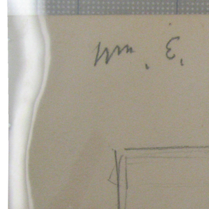 Drawing, Verso: diagram of cabin, possibly 1878