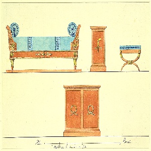 Drawing, Bedroom Furniture, ca. 1810