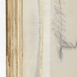 Album Page, Traced Profile of Baluster from Loggia at Château Blois, France, late 19th century