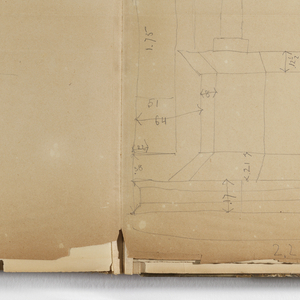 Album Page, Octagonal Plan and Elevation of a Monument, late 19th century