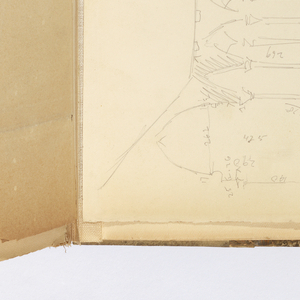 Album Page, Sketches of Details and Plan of Architectural Elements, Tower at Milan, Italy, late 19th century