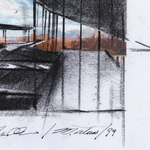 Drawing, Museum of the Earth,Ithaca, New York [Perspective View with Sky], 1999