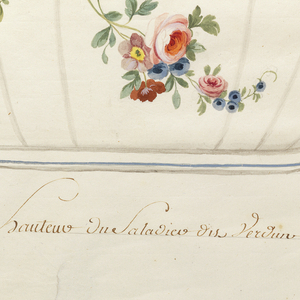 Drawing, Design for a Painted Porcelain Scalloped Salad Bowl, for Sèvres Porcelain Manufactury, ca. 1775