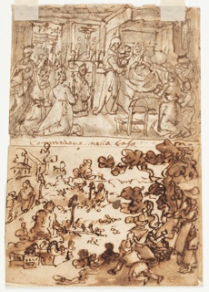 Drawing, Communion at Church