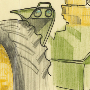 Drawing, Sketch of Tractor, for John Deere, mid-20th century