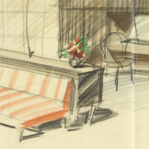 Drawing, Rough sketch, room A, for Uris Hotels, July 29, 1955