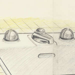 Drawing, Lavatory Installation: Sink with Tile Counter for Crane Co., March 11, 1949