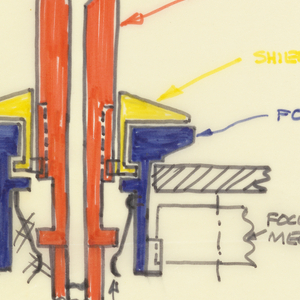 Drawing, Schematic, control knobs, for Polaroid, June 7, 1965