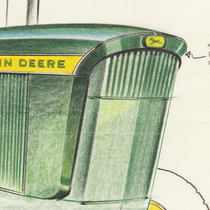Drawing, Tractor, Model 5010, preliminary sketch, for John Deere, April 24, 1961