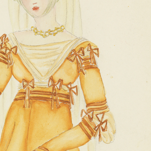 Drawing, Costume Design: Mistress Pagen, for The Merry Wives of Windsor, ca. 1927