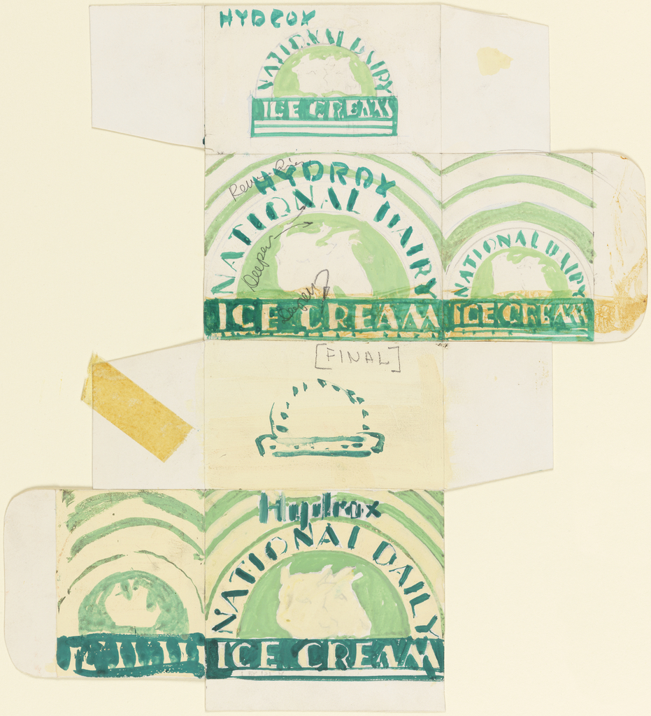 Drawing, Product Label for Ice Cream