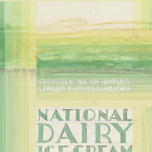 Drawing, Product Label for National Dairy Ice Cream, 20th century