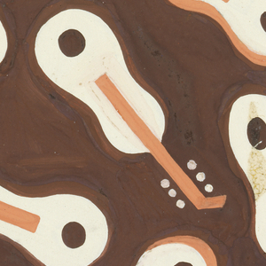 Drawing, Violin Pattern, Textile Design, ca. 1930