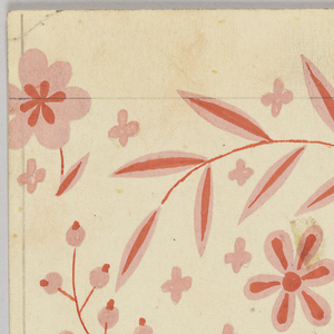 Drawing, Leaf and Flower Pattern, Textile Design, 1950–70