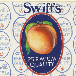 Drawing, Product Label for Peaches, Swift and Co., 1931
