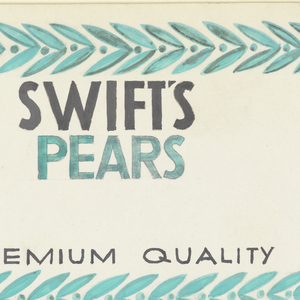 Drawing, Product Label for Pears, Swift and Co., January 31, 1931