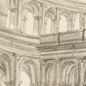 Drawing, Stage Design of an Atrium, 1825–50