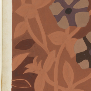 Drawing, Textile Design: Stylized Floral Forms, 1930s