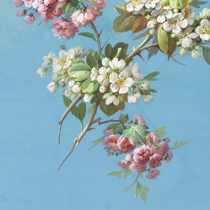 Drawing, Design for Wallpaper and Textiles: Flowers and Butterflies, 19th century