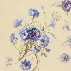 Drawing, Designs for Wallpaper and Textiles: Flowers, 19th century