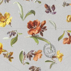 Drawing, Design for Wallpaper and Textiles: Flowers, 19th century