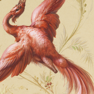 Drawing, Design for Wallpaper and Textiles: Flowers and Birds, 19th century