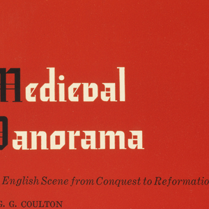 Bookjacket, Bookjacket for "Medieval Panorama" by G.G. Coulton, Meridian Books, 1955