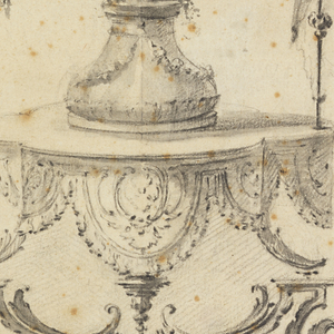Drawing, Design for Wall Panel on Theme of Diana, ca. 1730