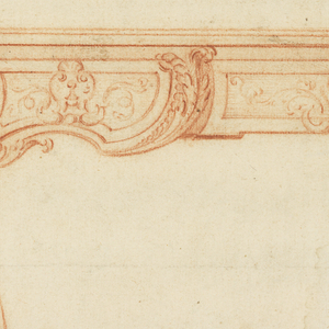Drawing, Elevation of a Writing Desk [Bureau Plat], 1675–1700