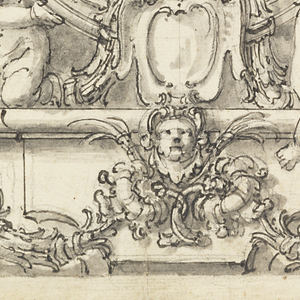 Drawing, Design for a Panel with Portrait of a Nobleman, ca. 1750