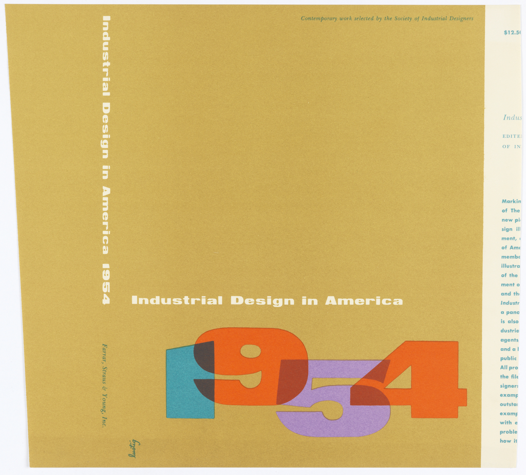 Book Cover, Industrial Design in America, 1954