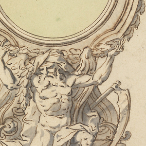 Drawing, Design for a Clock Case, ca. 1715
