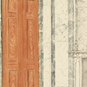Drawing, One end of an Octagonal Room in Gothic style, 1815–22
