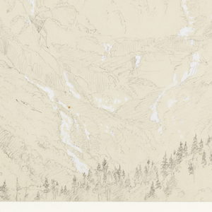 Drawing, Great Basin, Mt. Katahdin, ca. 1877