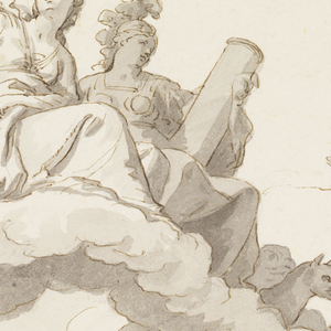 Drawing, Design  for a Painted Ceiling: Triumph of Meekness and Strength, ca. 1780