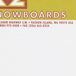 Print, K2 Snowboards Letterhead