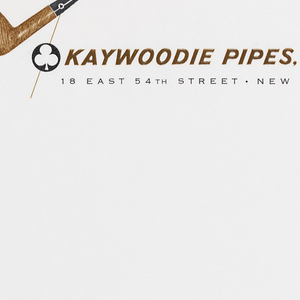 Letterhead, Kaywoodie Pipes, Inc.