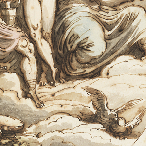 Drawing, Design for Wall or Ceiling Decoration with Bacchus, Hymen and Venus, 1790–1800