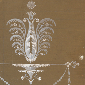 Drawing, Design for Woven Fabric with Neoclassical Motifs, ca. 1820