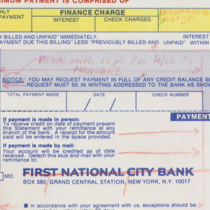 Print, Citibank Bank Statement Design, ca. 1975