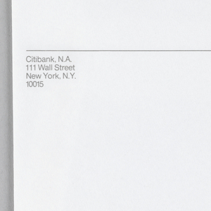 Print, Citibank Envelope Design, ca. 1975