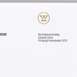 Print, Westinghouse Letterhead, ca. 1964