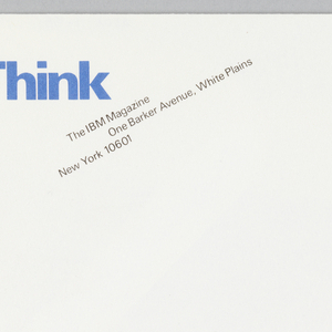 Print, IBM Think Envelope, ca. 1956