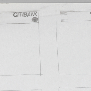 Drawing, Design for Citibank/Citicorp Stationery, ca. 1975