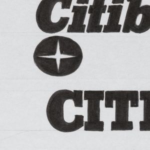 Drawing, Designs for Citibank/Citicorp Logos, ca. 1975