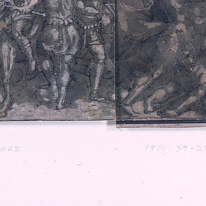 Drawing, Battle scene