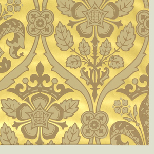 Sidewall, Tudor Rose and Fleur de Lis, ca. 1980