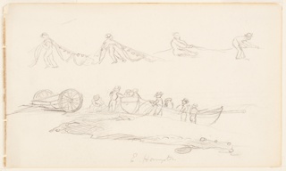 Drawing, Boat with Woman and Children