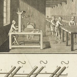 Print, Plate I of "Travail et emploi du coton" from Diderot