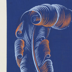 Drawing, Single Feather, Textile Design, 1950–70